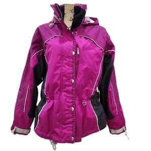 Obermeyer Ridgeline Hydroblock gel Ski Jacket, Purple/Blk, Women's 12